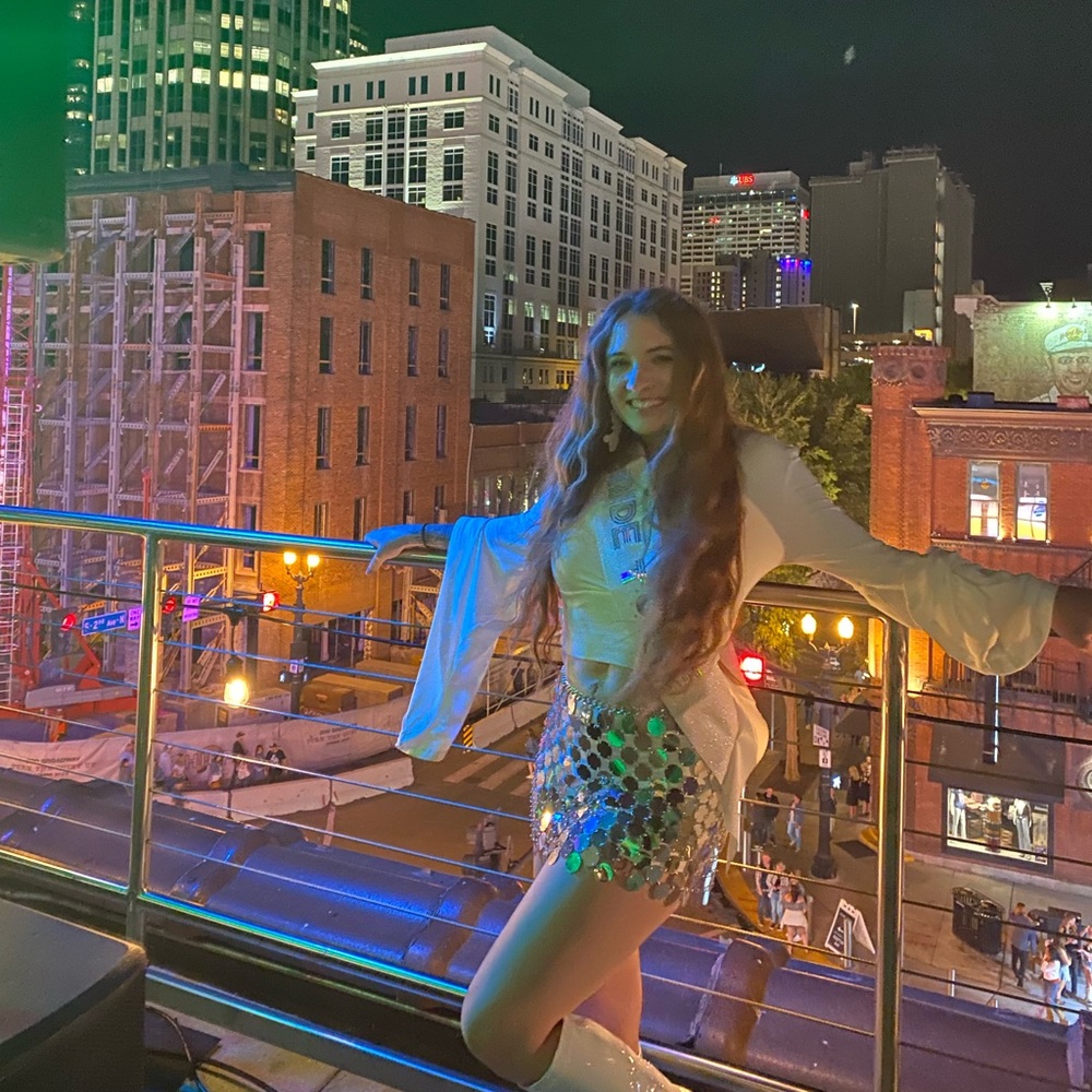 Sequin chain skirt /festival / disco